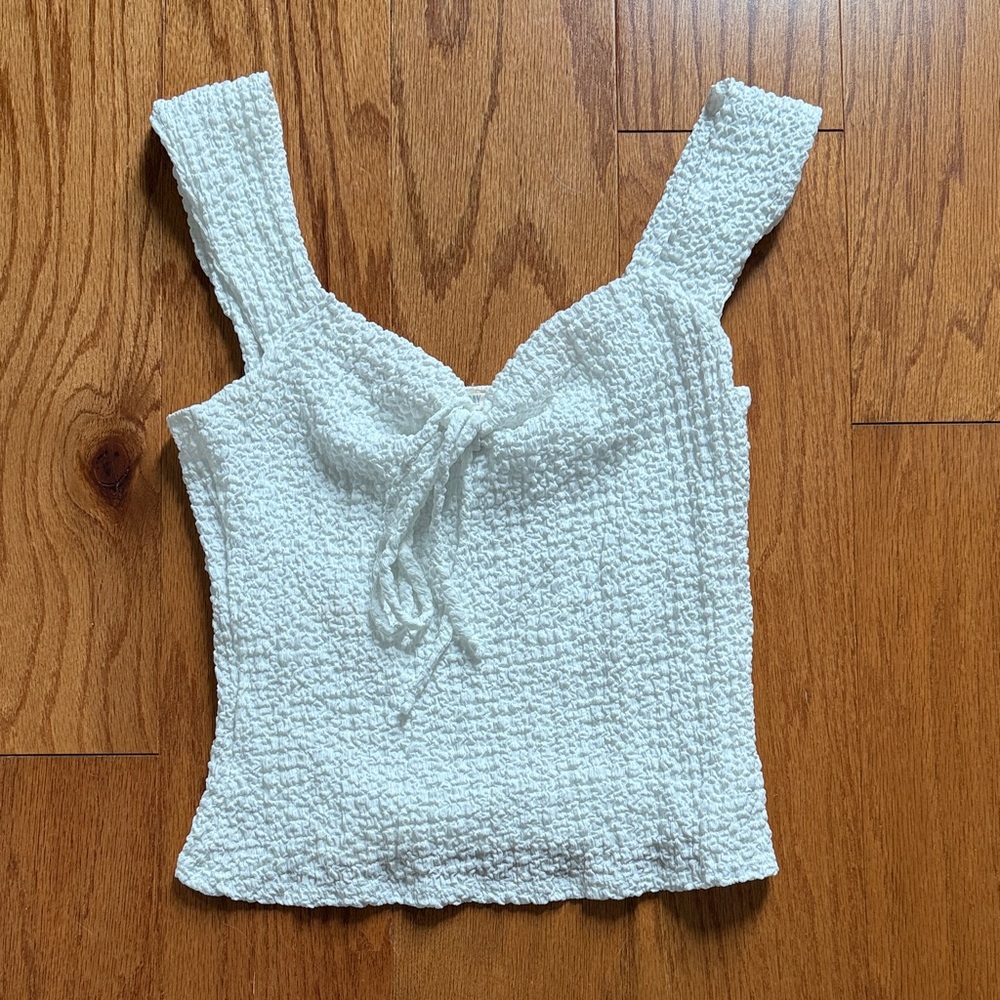 See You Monday Cream Textured Camisole